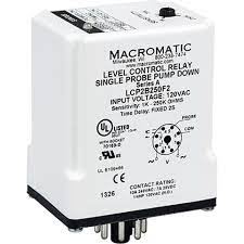 Macromatic single probe liquid level control relay